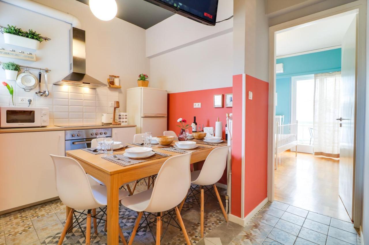 Spacious Central Flat☆3Min To Metro☆Ac|Netflix|Pc Athen Eksteriør bilde