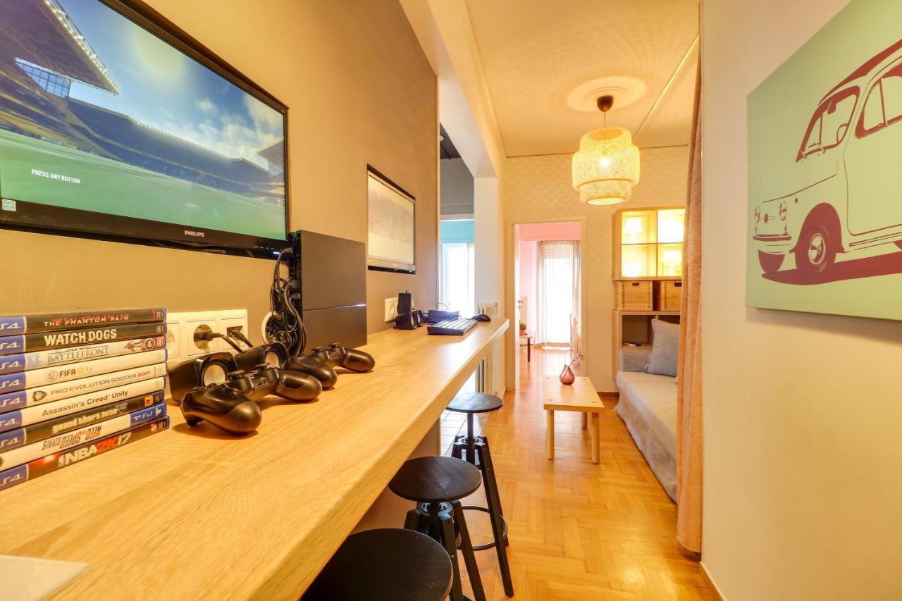 Spacious Central Flat☆3Min To Metro☆Ac|Netflix|Pc Athen Eksteriør bilde
