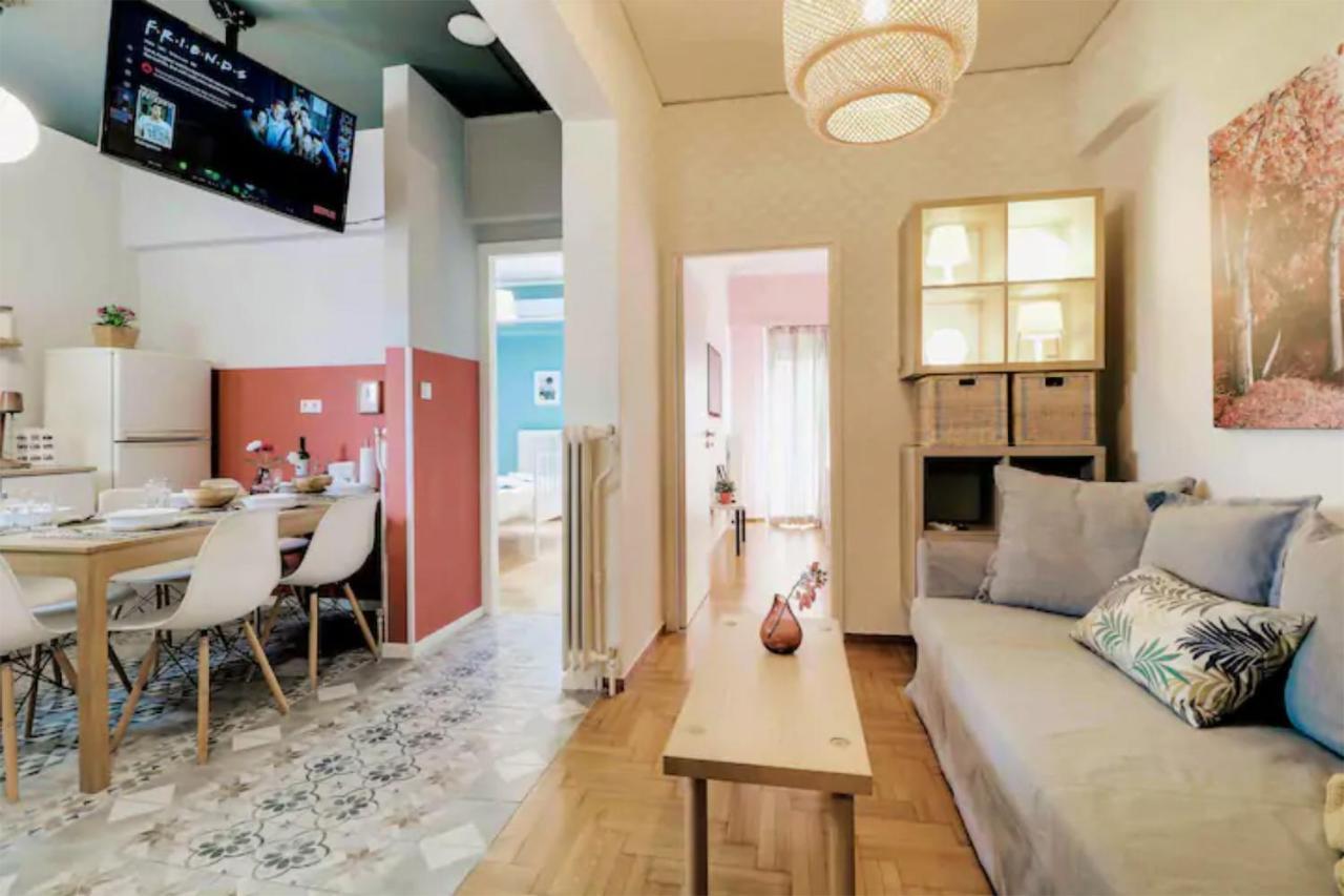 Spacious Central Flat☆3Min To Metro☆Ac|Netflix|Pc Athen Eksteriør bilde