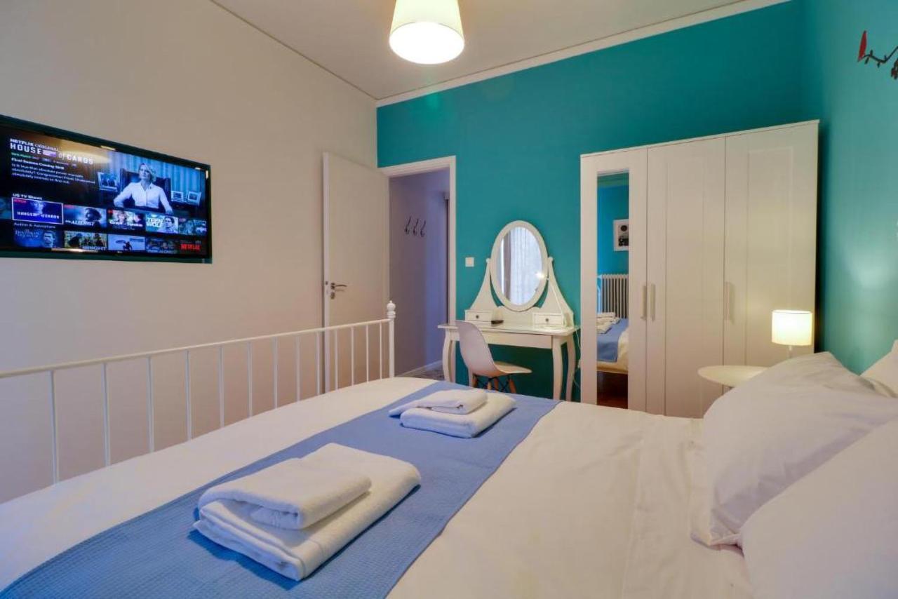 Spacious Central Flat☆3Min To Metro☆Ac|Netflix|Pc Athen Eksteriør bilde